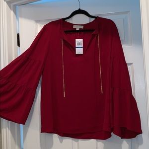 Michael Kors Maroon Fashion Blouse